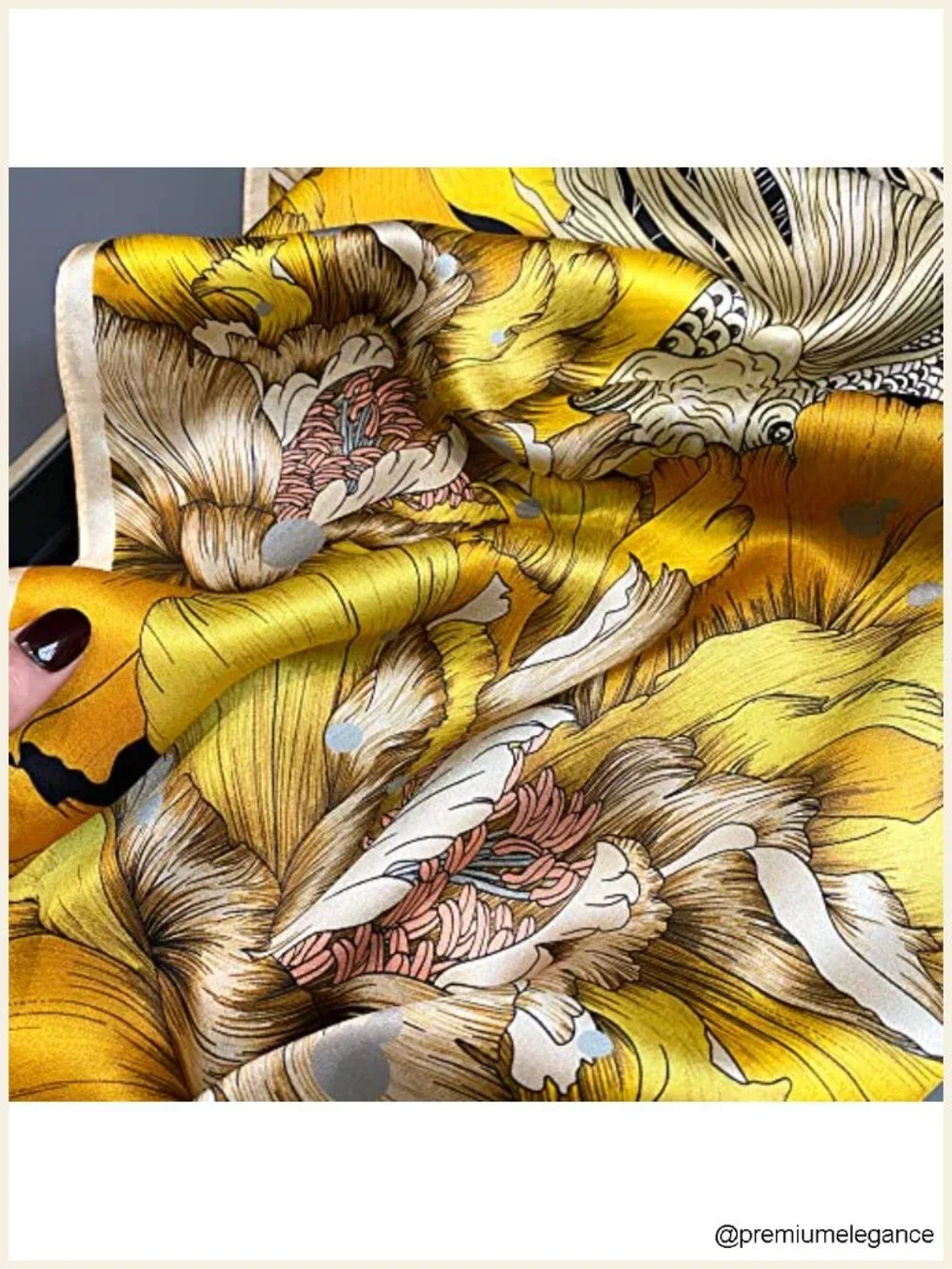 100% Pure Mulberry Silk Square Scarf 26